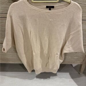 Quince Light Beige Knit Top-S